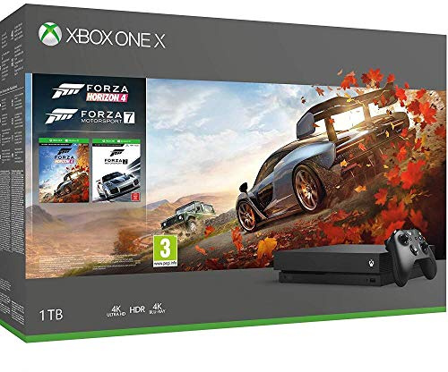 Microsoft Xbox One X, schwarz - Forza Horizon 4 und Forza Motorsport 7 Bundle