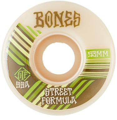 Bones STF Retros 99A V4 Wide Skateboard Wheels White 52mm
