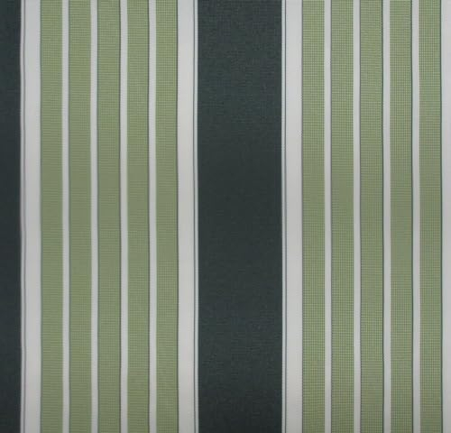 Decorspace Kassettenmarkise für Balkon und Wintergarten mit Armen wasserdicht (250 x 250 cm, grün/weiß)