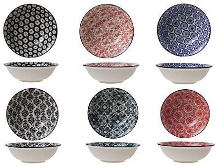 Cosy & Trendy Assiette Creuse Delirio Assortis-Grès-D15XH4.8CM- Lot de 6