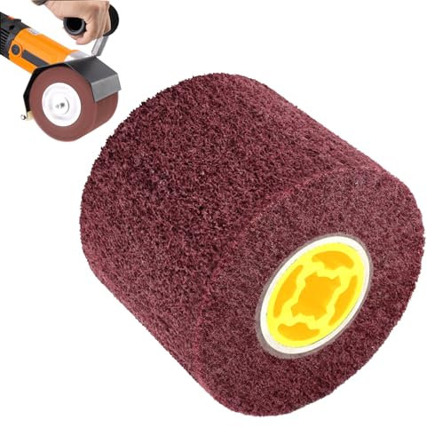 GBKDQQ Spazzola in Nylon, 60 Grane, Abrasiva, Per Rullo, Levigatrice, Smerigliatrice, Rullo Satinato, Per Lucidatura, Nero, Compatibile con Dispositivi con Diametro Interno di 19 mm