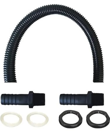 TYNXK Accessoires pour Tonneaux De Pluie 1pcs Bucket Connection Hose with 2 Hose Nozzles Rainwater Garden Docking Hose Kit Collector Rain Connection Montage du Collecteur De Pluie