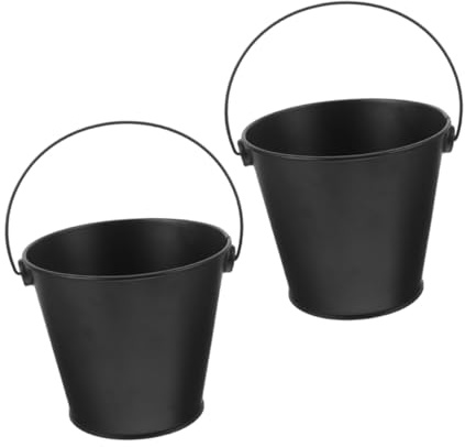 TOYANDONA 2Pezzi Secchielli per Barbecue da Secchi per Olio in per Griglia da Esterno Design Compatto e Facile da Pulire