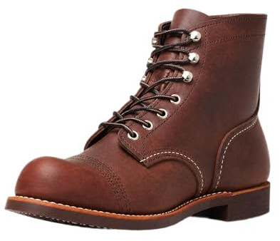 Red Wing Shoes Heritage Iron Ranger 8111 Men Boot, Amber, 8 D