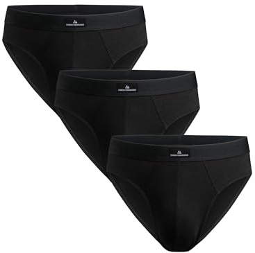 DANISH ENDURANCE Slip Uomo Cotone, Senza Etichetta, 3 o 6 Paia | Slip in cotone traspirante e morbido, senza etichetta, cuciture piatte per comfort quotidiano