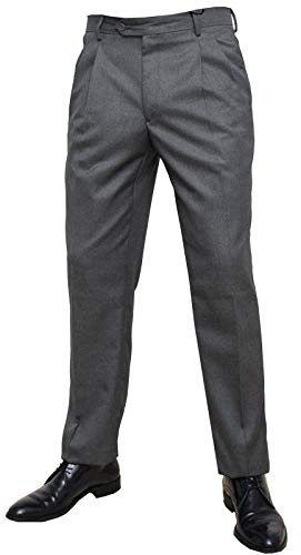 shop casillo Pantalone Uomo Classico Due Pence vigogna 46 48 50 52 54 56 58 60 (Grigio, 48)