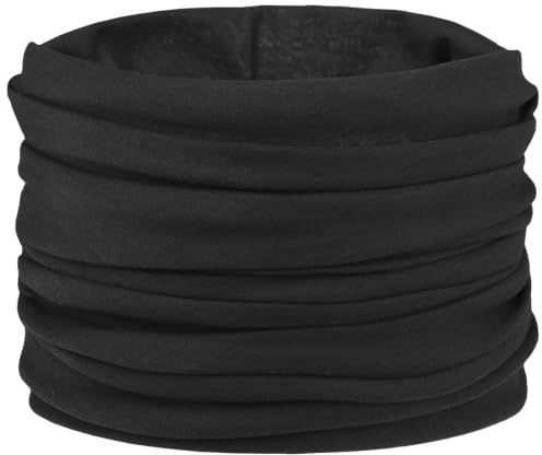 LIPODO Bufanda Multifuncional Mujeres/Hombres/niños | Protege el Cuello, Nariz, Cara y Boca | para Deportes/Compras/en el público | 49 x 25 cm | Verano/Invierno - Negro - Talla única (53-59 cm)