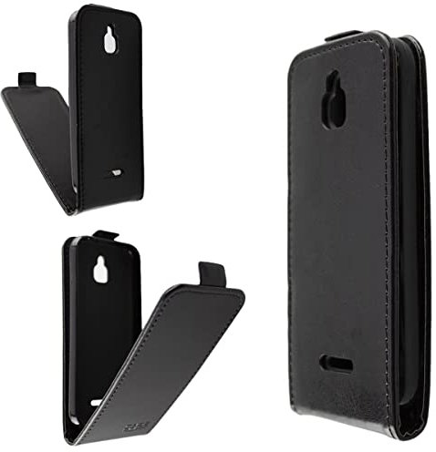 caseroxx Flip Cover für Nokia 6300 4G in schwarz – Handy-Tasche mit Kreditkartenfächern & Magnetverschluss aus Kunstleder, schlank & funktional