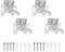 Angoily 4PCS Roman Blind Fixing Brackets, Lock Brackets - Window Treatments Hardware Parts - Venetian Blinds Frame Buckles
