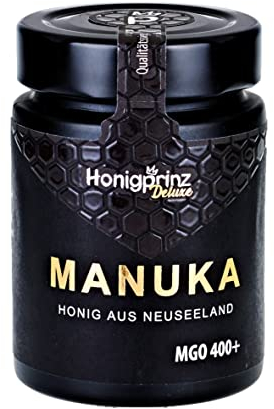 Honigprinz - Manuka Honig MGO 300+, 400+, 250 Gramm zertifiziert aus Neuseeland | Honigprinz Familien – Imkerei (400+)