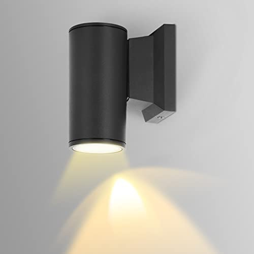 Aigostar Outdoor Wall Lights Mains Powered, IP65 Outside Lights Exterior Wall Sconce, Aluminum Indoor Wall Lights Max 35W GU10 Wall Light for Front Door, Garage, Porch, Garden, Balcony, Patio