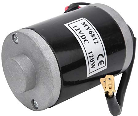 BOROCO Getriebemotor 12V,Elektrischer Fahrrad Dauermagnet DC Getriebemotor 120 W MY6812,Kleiner Elektro Motor mit Riemenscheibe für Elektroroller,E-Bike Zubehör