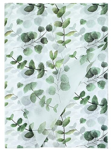 Bekecidi Lot de 50 feuilles de papier de soie à motif de feuilles vertes, 35 x 49,8 cm, papier de soie imprimé botanique en vrac pour emballage de cadeaux, anniversaire, festival, mariage, loisirs