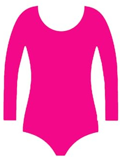 BSBAAA FASHIONS® Kids Girls Cotton Stretch Leotards Children School PE Ballet Dance Gymnastics Full Sleeves Bodysuit (Pink, 3-4 Years)