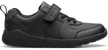 Clarks Daze Bright K Childrens Black Leather, 11