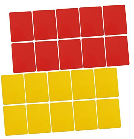 HONMEET 20stücke Fußball Schiedsrichterkarten Kompakte Und Praktische Rote Und Gelbe Karten Für Schiedsrichter Im Fußballspiel Für Schultraining Und Sportevents