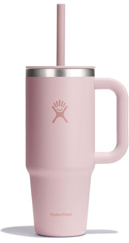 HYDRO FLASK - Travel Tumbler 709 ml (24 oz) with Closable Press-In Straw Lid - Stainless Steel - Double Wall Vacuum Insulated - Splash resistant lid - Trillium