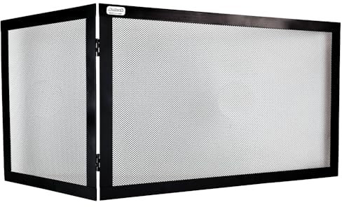 Pare-étincelles cheminée d'angle réversible 90 x 50 x 50 x 50 modèle DOLOMITE – écran protecteur pour cheminée en fer forgé, design élégant, protection incendie et étincelles – Grille de protection