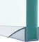 Duschdichtung, Duschwanddichtungsstreifen für 4–6 mm gebogenes Glas, das bis zu 10 mm Lücke abdeckt, vorgebogene Duschtürdichtung, transparenter Duschdichtungsersatz (transparent, 4–6 mm, Glas, 100
