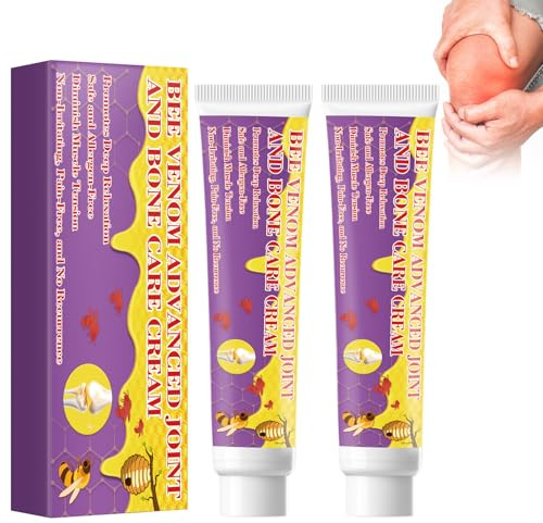 Bellifluous Veneno de Abeja, Bee Venom Cream, 2 Paquetes 20g Crema Veneno de Abeja para Espalda, Cuello, Manos, Cintura, Veneno de Abeja Crema para Aliviar Tensión Muscular