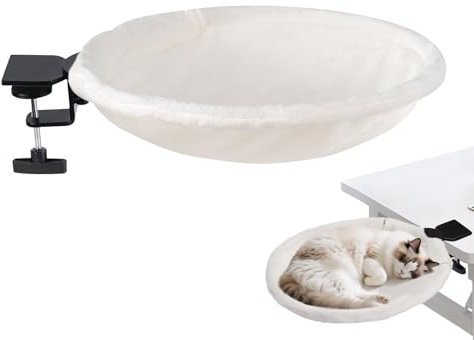 Letto per Gatti da Scrivania,Amaca Morbida Supporto Fino A 23 Kg,Letto Da Scrivania Ergonomico Per Gatti Per Dormire E Relax | Posto Morbido Per Adulti E Cuccioli