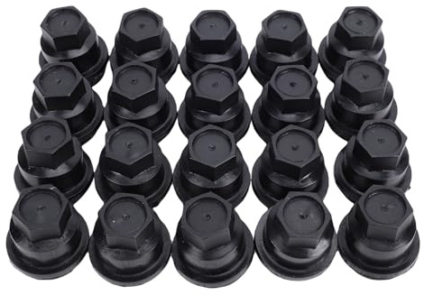Yosoo Hjulmutterskydd M6 Hex 24mm, 20-pack Hjulmutterskydd Passar 1991 2005 S10 S15 Lastbilar SUV:ar, 5605040 5605063, Svart