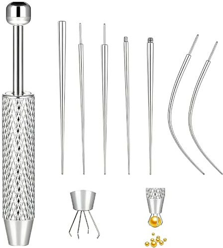Piercing Ball Grabber, Piercing Taper Flat Back Earring Applicator Tool Set | 8 Pcs 16G 18G Stainless Steel Piercing Tools Kit Designed To Change Jewellery For Ears Nose Lip And Body Earring Applicator