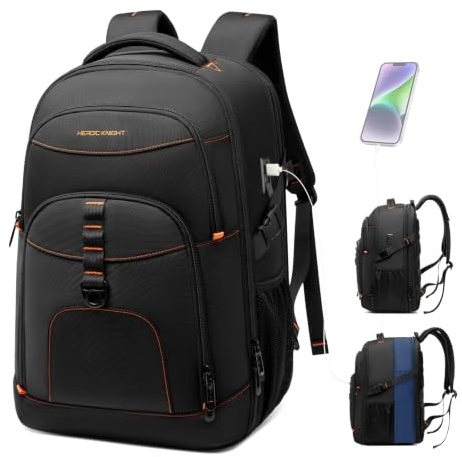Mochila de Viaje Expandible 50L para Hombre y Mujer, Mochila Portátil