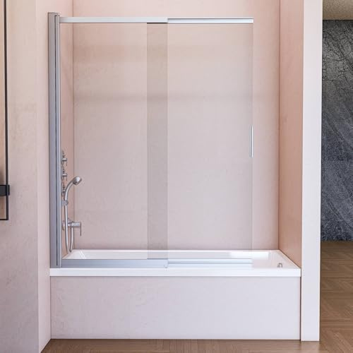 Mampara de Bañera Abatible Corredera 70 cm Plata Cromo - Cristal Templado 6 mm Antical - 150cm Altura