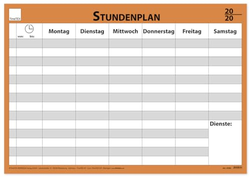 TimeTEX Wand-Stundenplan Maxi 100x70cm