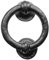 Frelan Hardware Battente per porta in ferro nero anticato, 102 mm