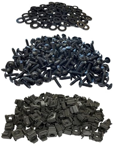RackGold® 12-24 Cage Nut & Screws w/Washers 100-Pack USA Made