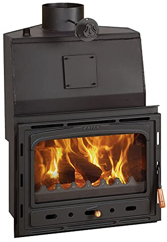 Prity - Inserto camino angolare caldaia MultiFuel a legna 25 Kw, W20