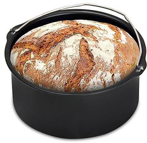 Monzana Recipiente para hornear pan accesorios para freidora de aire sin aceite Airfryer Ø17cm 1,2L apto para lavavajillas