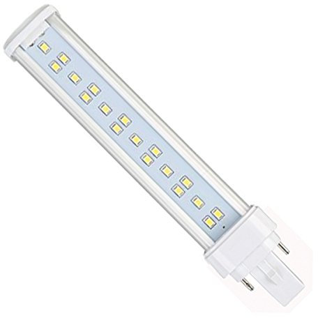 YC G24 - Lampadina a LED girevole da 11 W, bianco freddo, 6000 K, 180 gradi, 26 W, CFL/fluorescente compatta di ricambio G24D, 2 pin LED PL retrofit lampada (rimuove/bypass il zavorra)