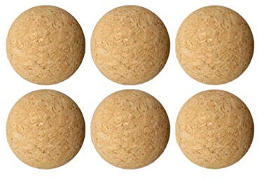 Moageme 6 Stück Tischfußball Kickerbälle Korkkugeln 36 mm Naturkork -Bälle Tischfussball bälle Ersatzbälle Tischfußball-Zubehör, sehr leise