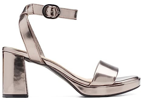 Clarks Women's AmbyrLyn Bay Pump, Gun Metal Synthetic, 7 UK
