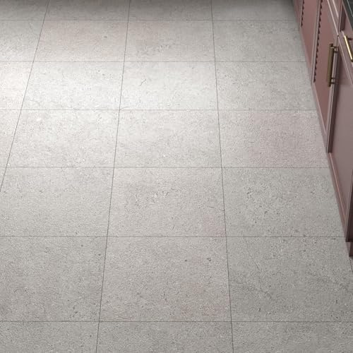 LaCheery Vinylboden Selbstklebend Steinoptik Granit PVC Bodenbelag Fliesenoptik Grau 30cm x 30cm Bodenfliesen Selbstklebend Grau Wasserdicht Fliesenaufkleber Boden Vinyl für Bad Küche 18 Stück