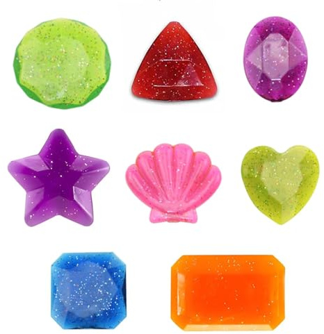 dinghaole 8 Stück Dive Gem Pool Spielzeug Tauch Edelsteine, Tauch Edelsteine Tauchspielzeug, Kinder-Schwimm-Edelstein-Set, Sinkende Tauch-Edelsteine, Schwimm- Und Tauchspielzeug
