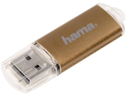 Hama | Pendrive USB 2.0 de 32 GB | Memoria USB-A de 10 MB/s para Almacenamiento Diario | Diseño Elegante de Metal con Tapa Protectora | Ideal para PC y Portátiles | Color Bronce
