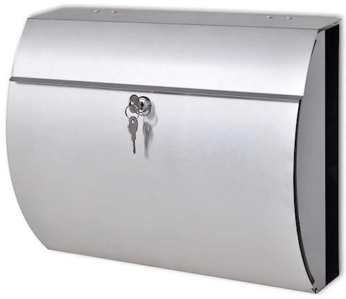 Buzón alargado de acero inoxidable