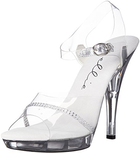 Ellie Shoes Donna 521-jewel-w Sandali con tacco, Chiaro, 11 Wide