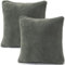 CelinaTex 2er Set Kissenbezug 40x40 cm Doppelpack Coral Fleece Kissenhülle, Dekokissen Bezug Sofakissenbezug Comfortable grau 5001312