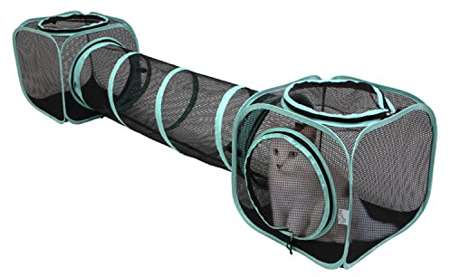 Kitty City Outdoor Catio Furniture and Play Kits for Cats, Two Way Tunnel