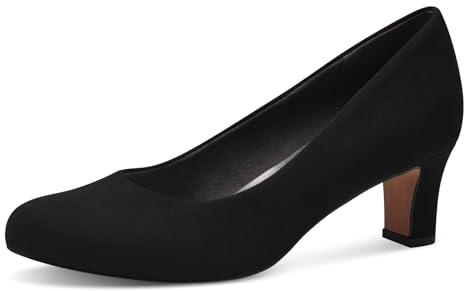 Jana Damen Pumps Kleiner Absatz Vegan, Schwarz (Black), 37 EU