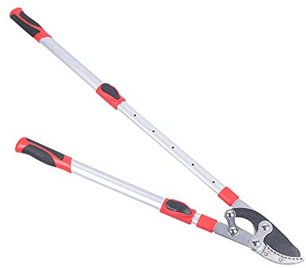 ATAAY Cesoie per Siepi da Giardino Attrezzi da Giardinaggio, Potatura Attrezzi da Potatura Telescopica Troncarami A Cricchetto Potatore Estensione da Giardino Taglierina per Rami Attrezzi,Rosso