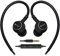 Hmusic Sports Earbuds Wired with Microphone, 3.5 mm Plug Metal Shell Earplugs in-ear Headphones with Over Ear Hook Earphones for Sports, Running, Workout, Exercising, Gym (Black)