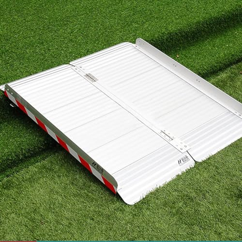 JJoias Tragbare Rollstuhlrampe, Nicht Rutsches Aluminiumfaltungsrampe, Home Step Rollstuhl Rampe, Geeignet Für Heimstöcke, Treppen, Türrücker, Ladung Kapazität 400 Kg,66 * 84.5cm