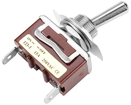 Interruptor basculante de 15 A 250 V On Off, interruptor basculante de 2 pines 2 posiciones 12 mm Rocker momentáneamente