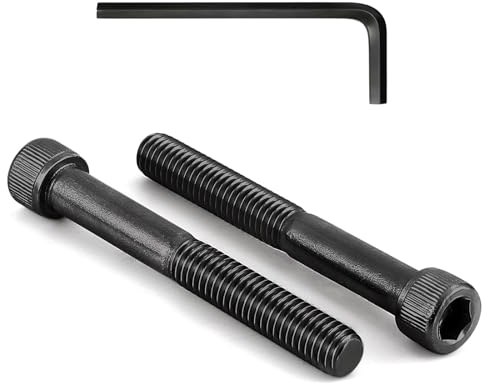 ORTAVA Lot de 20 vis à tête cylindrique à six pans creux M6 x 40 DIN 912 / ISO 4762, filetage partiel en acier allié avec clés à six pans creux (noir)